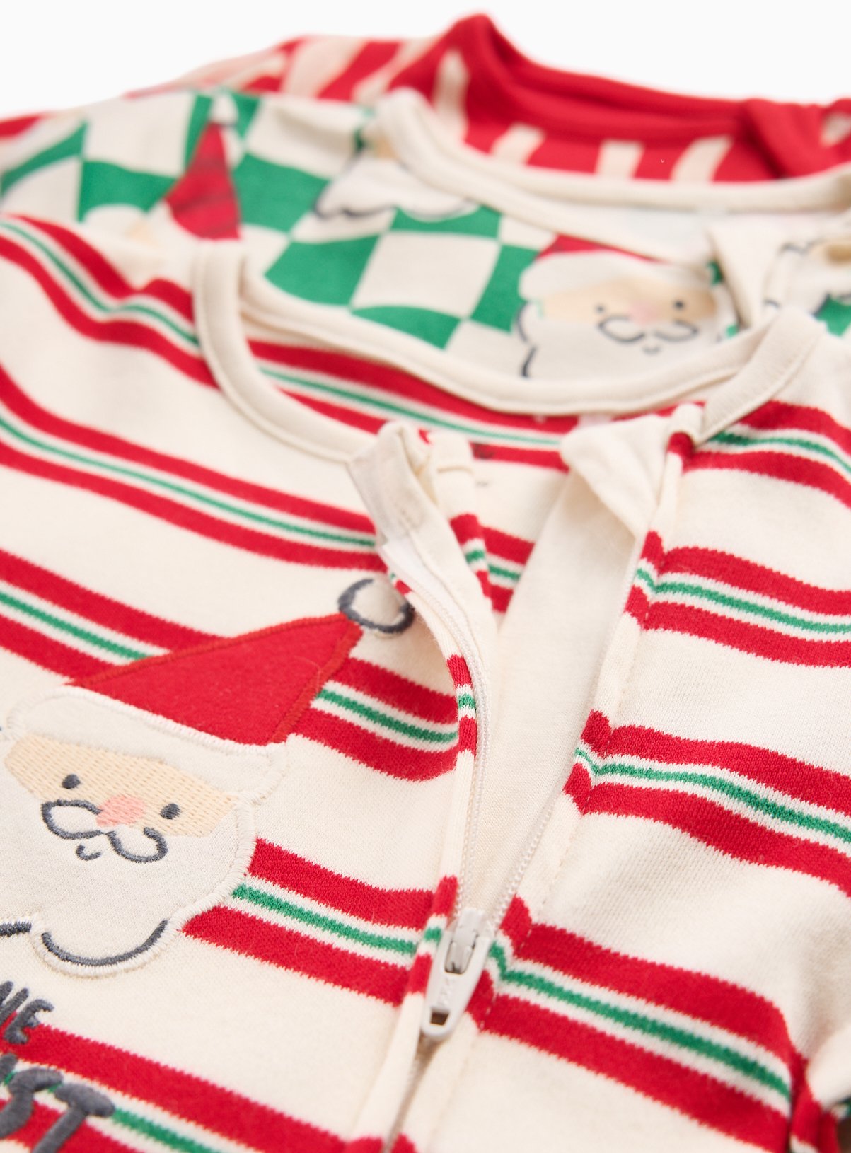 Christmas Nice List Sleepsuits 3-Pack 3-6 months - Image 2 thumbnail